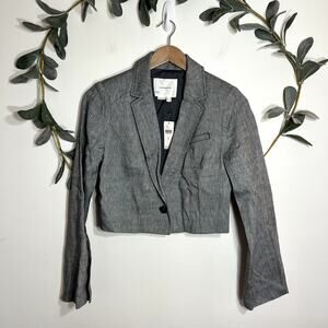 NWT Anthropologie Gray Cropped Blazer